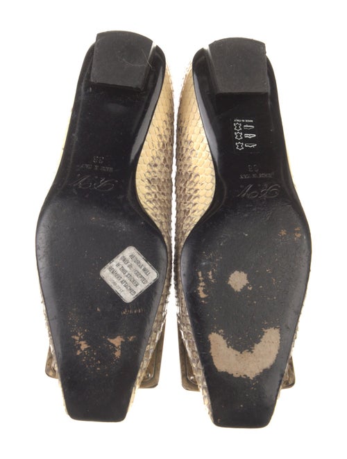 Roger Vivier Leather Animal Print Flats