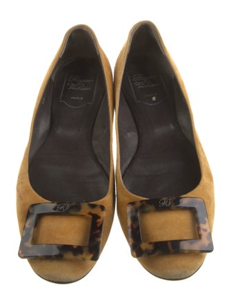 Roger Vivier Suede Ballet Flats