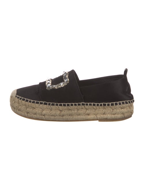 Roger Vivier Satin Sequin Embellishments Espadrilles