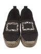 Roger Vivier Satin Sequin Embellishments Espadrilles