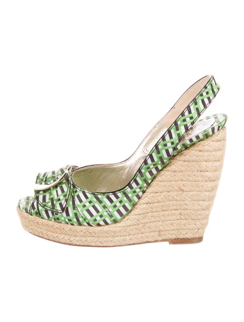 Roger Vivier Canvas Printed Espadrilles