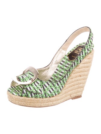 Roger Vivier Canvas Printed Espadrilles