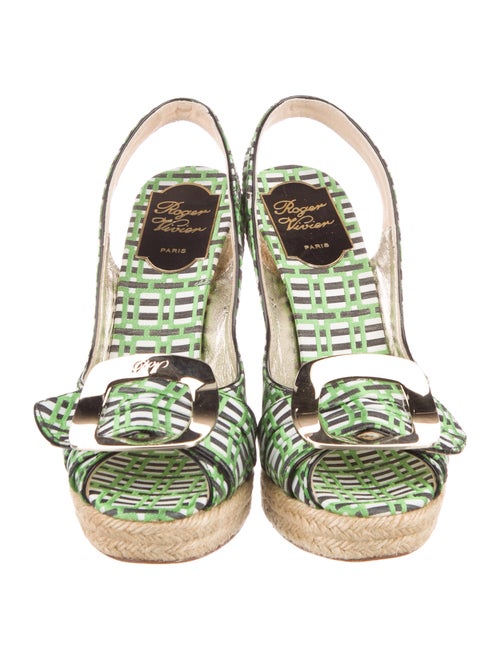 Roger Vivier Canvas Printed Espadrilles