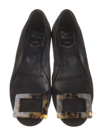 Roger Vivier Suede Flats
