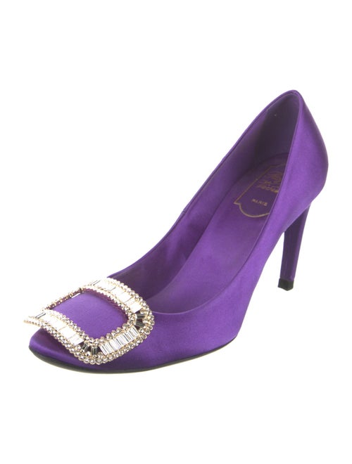 Roger Vivier Silk Crystal Embellishments Pumps