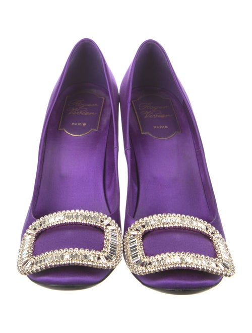 Roger Vivier Silk Crystal Embellishments Pumps