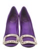 Roger Vivier Silk Crystal Embellishments Pumps