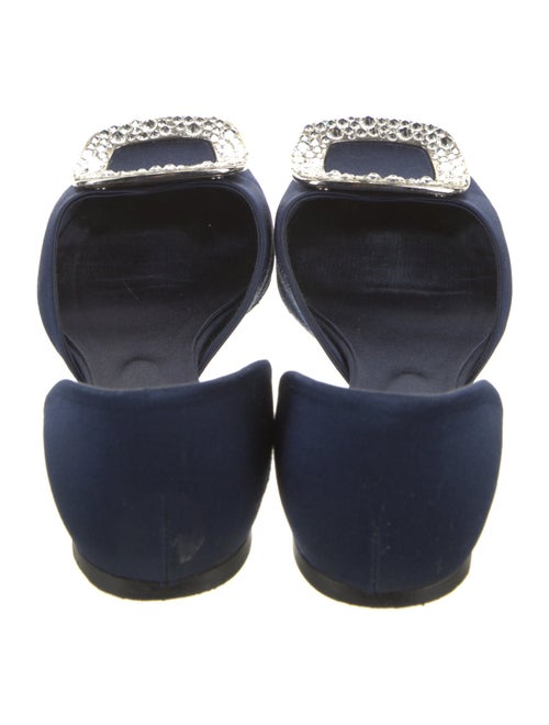 Roger Vivier Satin Crystal Embellishments D'Orsay Flats