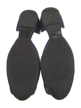 Roger Vivier Satin Crystal Embellishments D'Orsay Flats