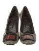 Roger Vivier Patent Leather Colorblock Pattern Pumps