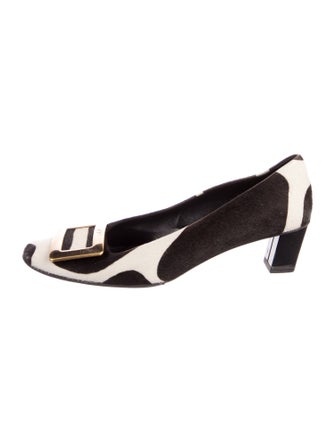 Roger Vivier Ponyhair Printed Slingback Pumps