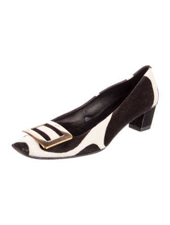 Roger Vivier Ponyhair Printed Slingback Pumps