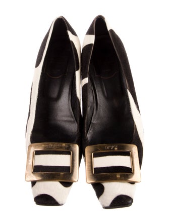 Roger Vivier Ponyhair Printed Slingback Pumps