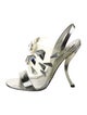 Roger Vivier Leather Printed Slingback Sandals
