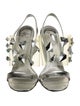 Roger Vivier Leather Printed Slingback Sandals