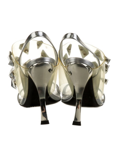 Roger Vivier Leather Printed Slingback Sandals