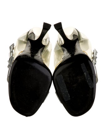 Roger Vivier Leather Printed Slingback Sandals