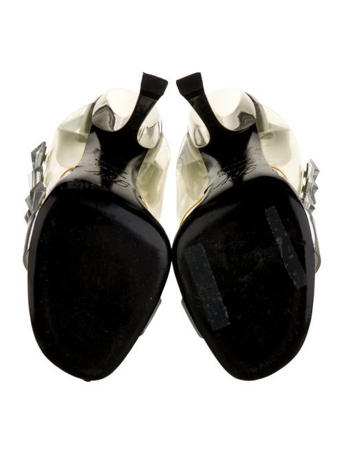 Roger Vivier Leather Printed Slingback Sandals