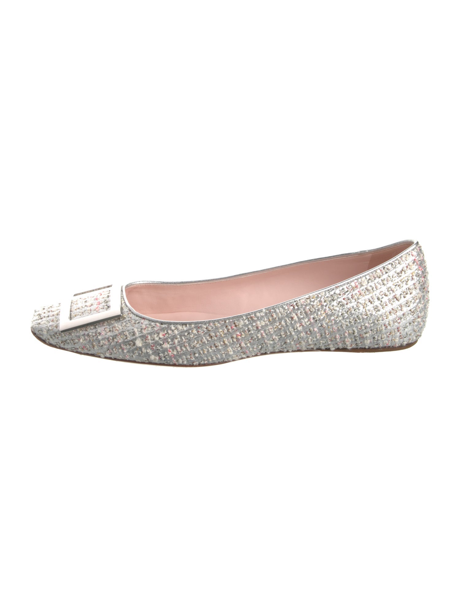 Roger Vivier Tweed Pattern Flats