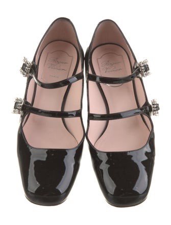 Roger Vivier Patent Leather Crystal Embellishments Pumps