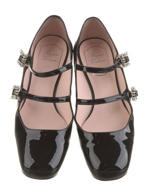 Roger Vivier Patent Leather Crystal Embellishments Pumps