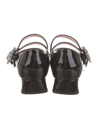 Roger Vivier Patent Leather Crystal Embellishments Pumps