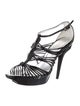 Roger Vivier Patent Leather T-Strap Sandals