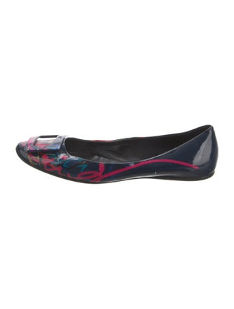 Roger Vivier Patent Leather Printed Ballet Flats