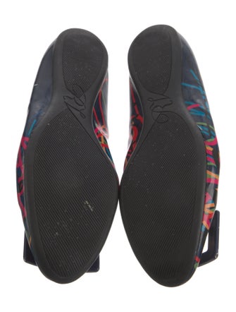 Roger Vivier Patent Leather Printed Ballet Flats