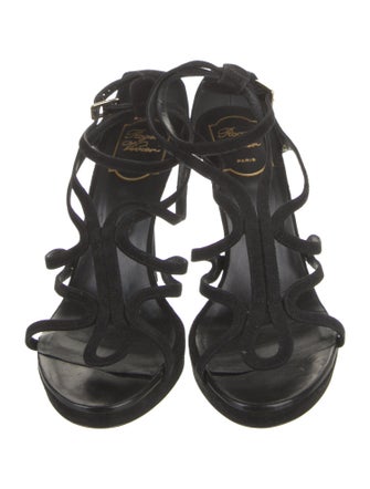 Roger Vivier Satin T-Strap Pumps