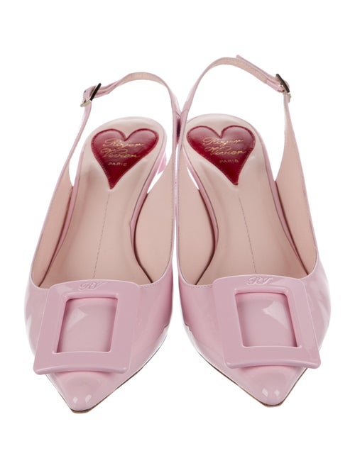 Roger Vivier Patent Leather Slingback Pumps