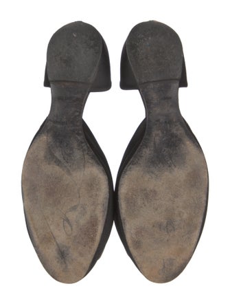 Roger Vivier Satin Crystal Embellishments D'Orsay Flats