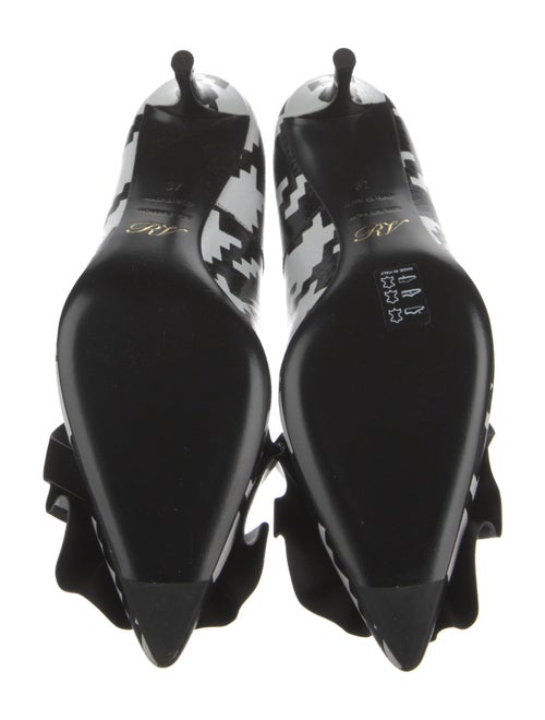 Roger Vivier Leather Houndstooth Print Pumps