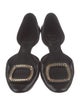 Roger Vivier Leather Chain-Link Accents D'Orsay Flats