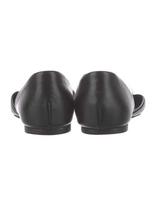 Roger Vivier Leather Chain-Link Accents D'Orsay Flats