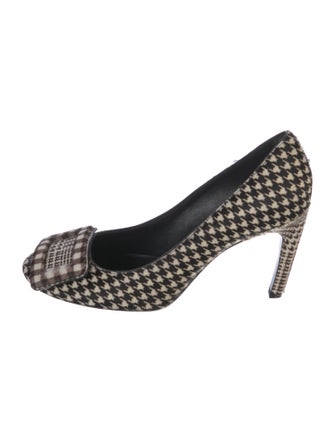 Roger Vivier Ponyhair Houndstooth Print Pumps