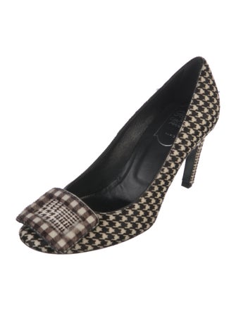 Roger Vivier Ponyhair Houndstooth Print Pumps