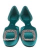 Roger Vivier Satin Crystal Embellishments D'Orsay Flats