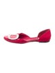 Roger Vivier Satin Crystal Embellishments D'Orsay Flats