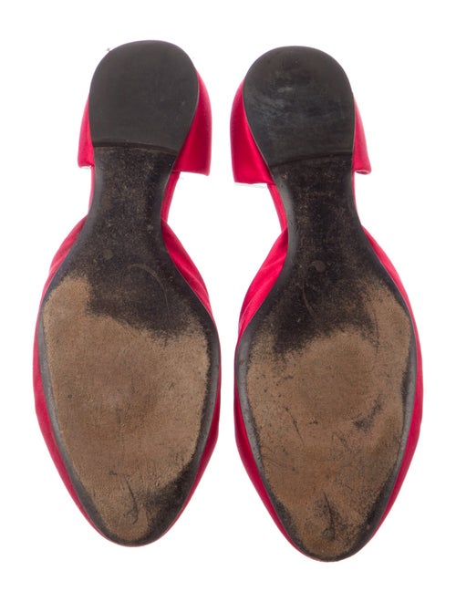 Roger Vivier Satin Crystal Embellishments D'Orsay Flats