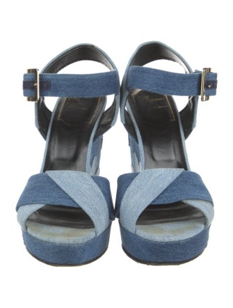 Roger Vivier Denim Espadrilles