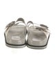Roger Vivier Leather Crystal Embellishments Slides