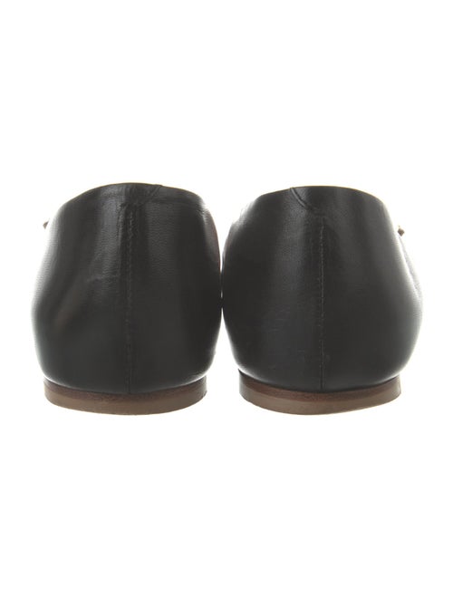 Roger Vivier Leather Crystal Embellishments D'Orsay Flats