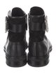 Roger Vivier Leather Crystal Embellishments Combat Boots
