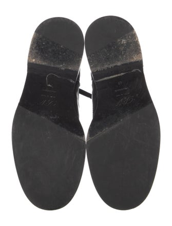 Roger Vivier Leather Crystal Embellishments Combat Boots