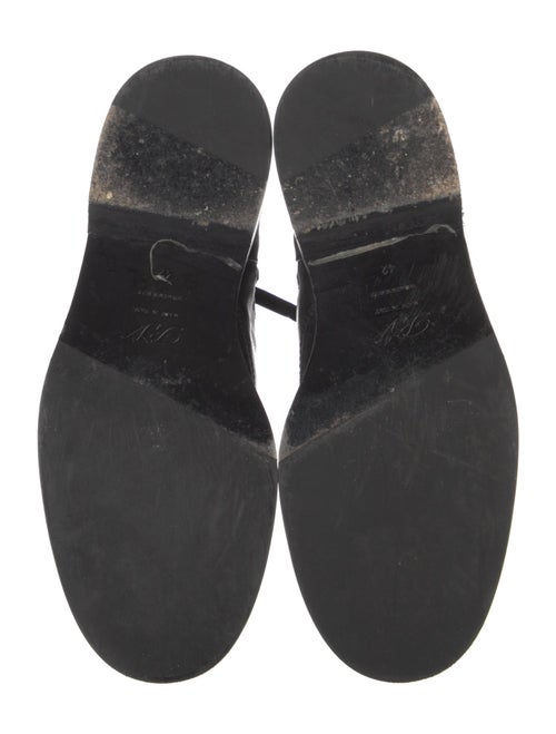 Roger Vivier Leather Crystal Embellishments Combat Boots