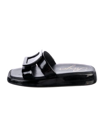 Roger Vivier Patent Leather Slides