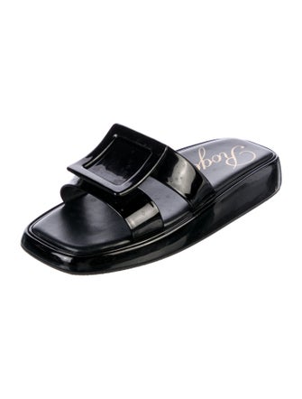 Roger Vivier Patent Leather Slides