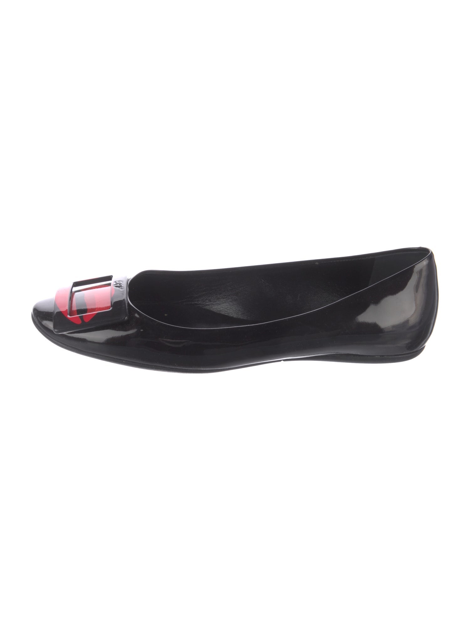 Roger Vivier Patent Leather Printed Ballet Flats