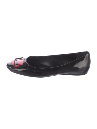 Roger Vivier Patent Leather Printed Ballet Flats